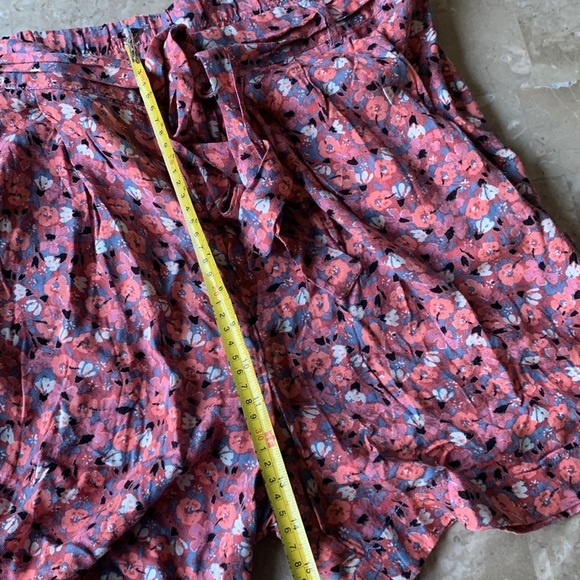 Free People Layla High Waist Tie Belt Flowy Boho Floral‎ Print Shorts M - Picture 8 of 14